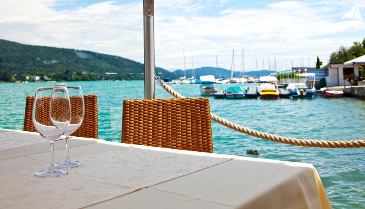 Hotel-Restaurant "Veldener Traumschiff" Direkt Am See In 2Min Im Zentrum Velden am Wörthersee Eksteriør bilde