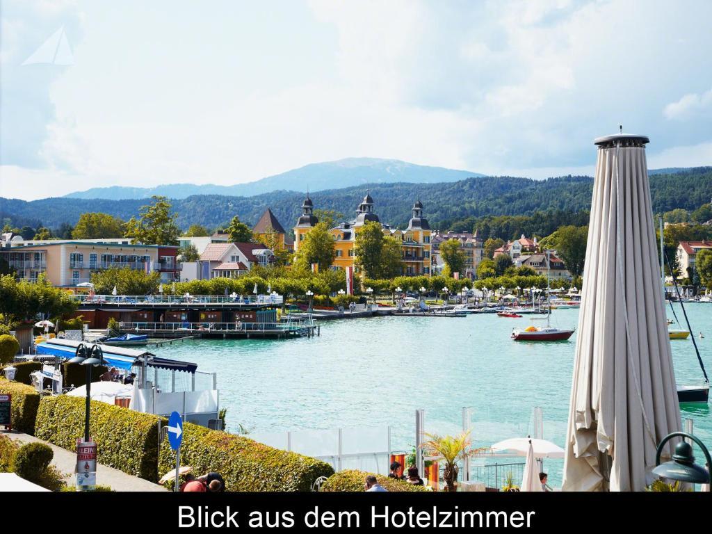 Hotel-Restaurant "Veldener Traumschiff" Direkt Am See In 2Min Im Zentrum Velden am Wörthersee Eksteriør bilde