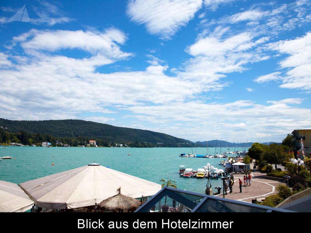 Hotel-Restaurant "Veldener Traumschiff" Direkt Am See In 2Min Im Zentrum Velden am Wörthersee Eksteriør bilde